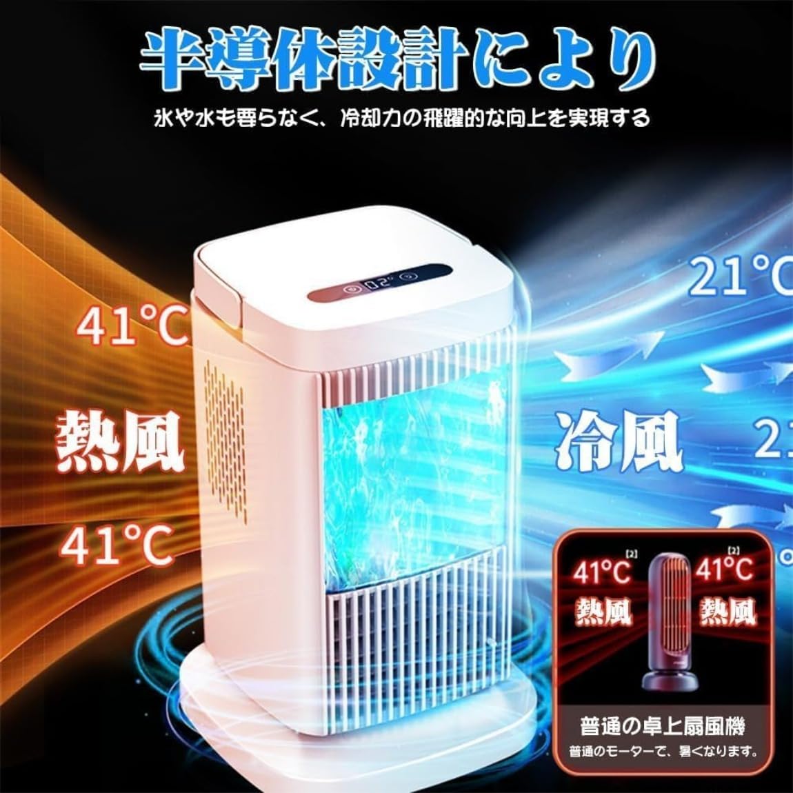Amazon.co.jp : Cutdred 半導体製冷 水＆氷入れない 冷風機 冷風扇