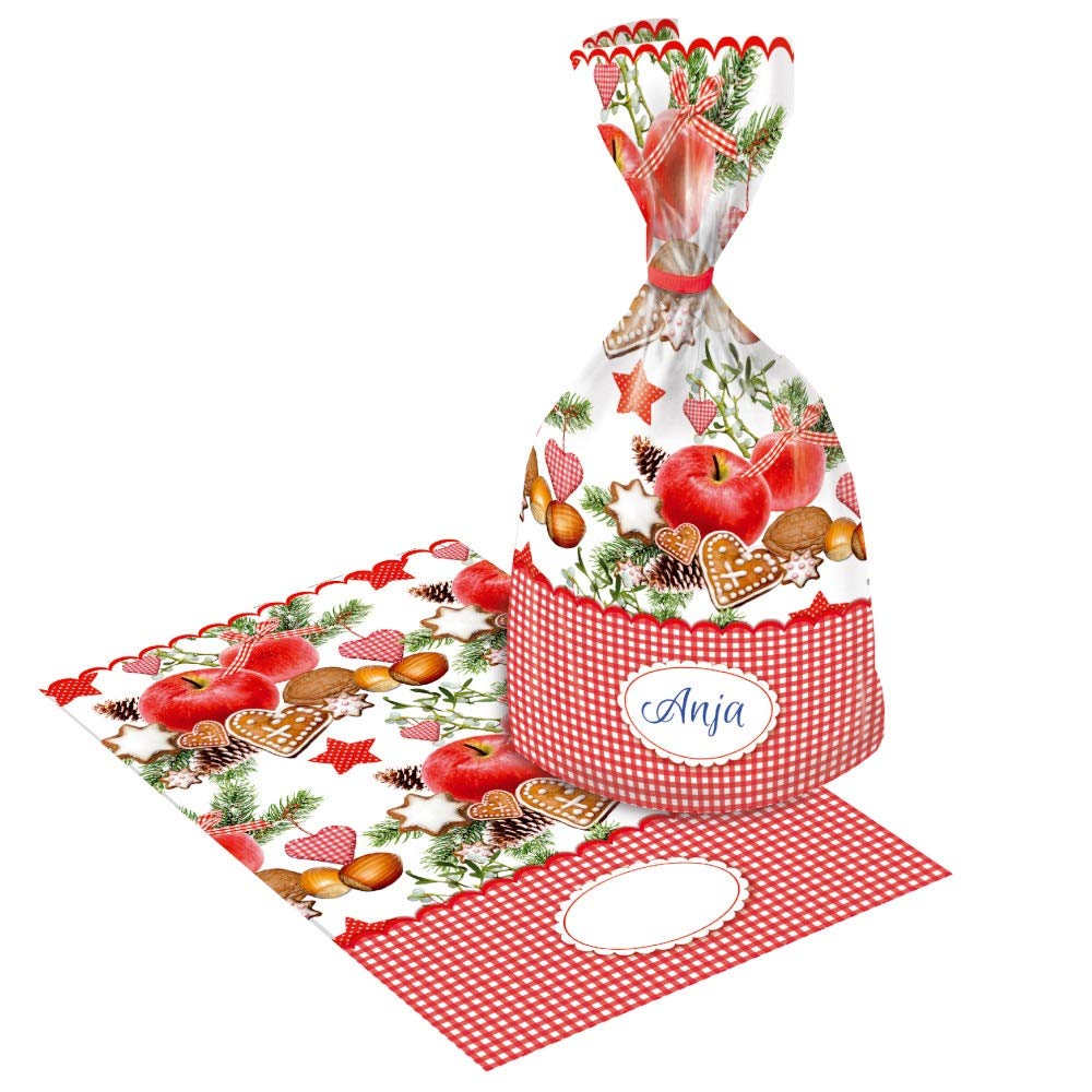 SUSY CARD40001913 Christmas: Winter Apple Transparent 14 5x23, Pack of 6