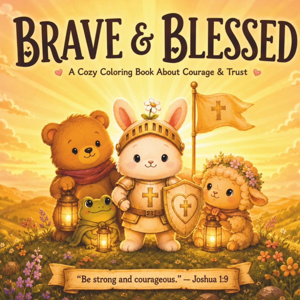Brave & Blessed: A Cozy Coloring Book About Courage & Trust (Snuggled By Grace)