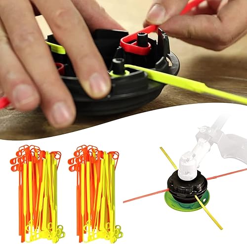 Miniatura 6 de Paquete de 48 cuchillas flexibles de repuesto para bordeadora de recortadora, cuchillas universales para herbicidas, cuchillas de repuesto de