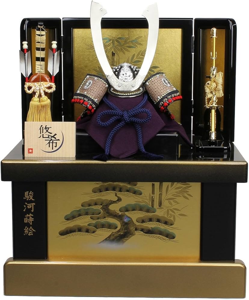 Amazon | フジキ工芸産業 兜飾り五月人形黒塗屏風収納飾り 5074-27