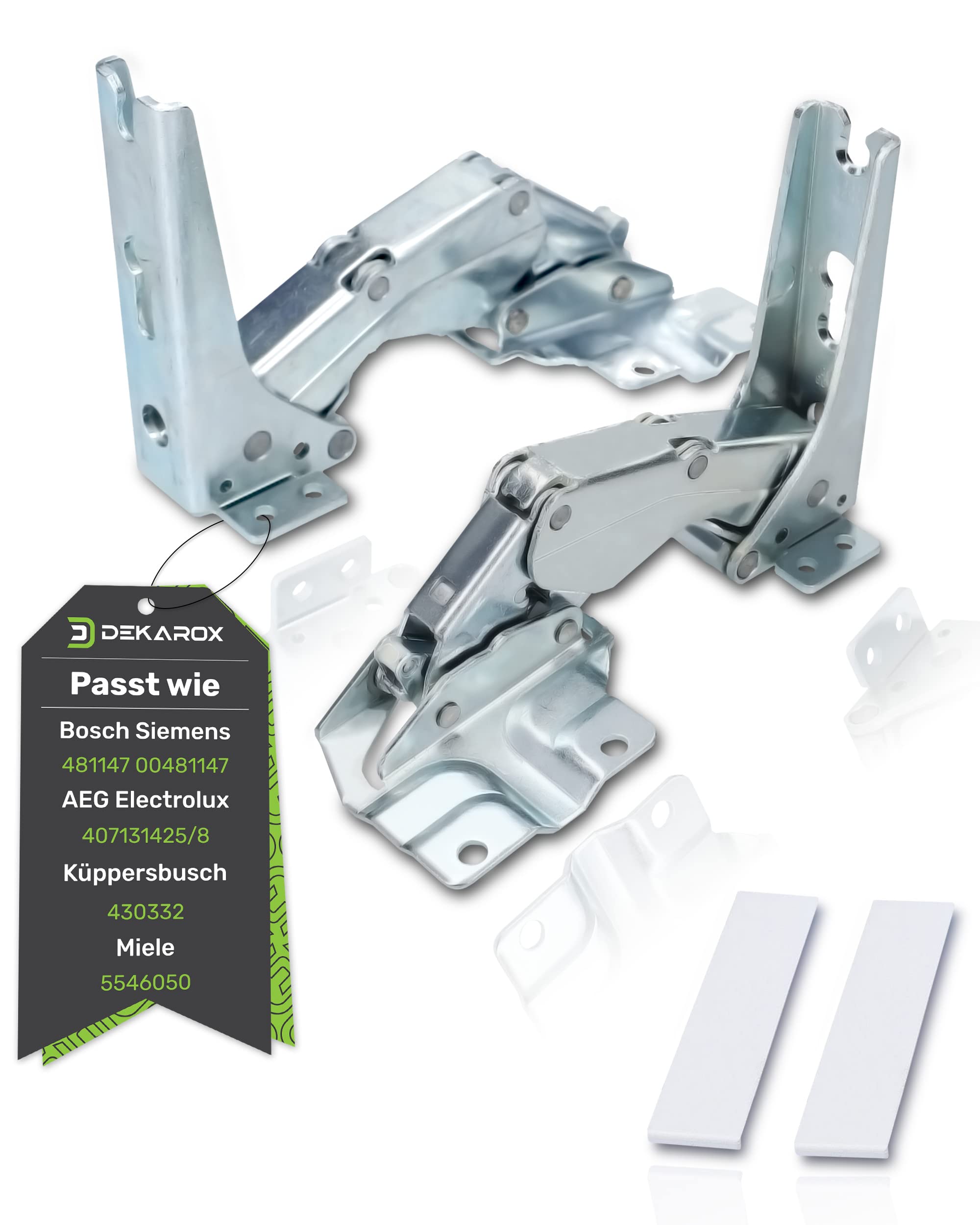 Türscharnier Set für Bosch Siemens 481147 00481147 für Electrolux AEG 4071314258 für Küppersbusch 430332 für Miele 5546050 für Kühlschrank Gefrierschrank