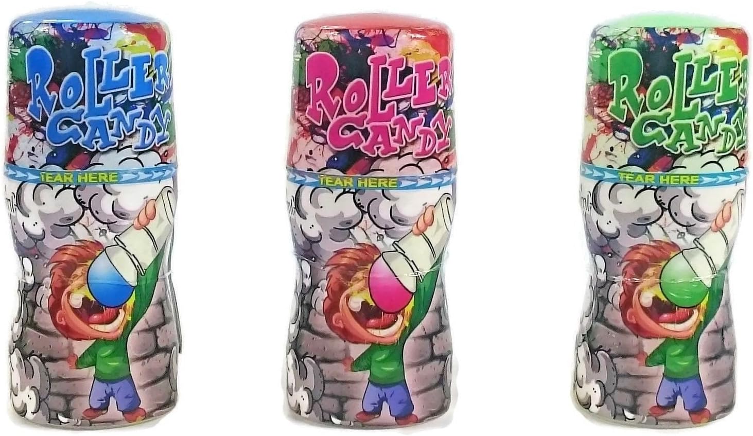 Roller Candy 40ml Liquid Mixed Fruit Sour Sweet Crazy Kids Tongue Rolly (Mix, 3)