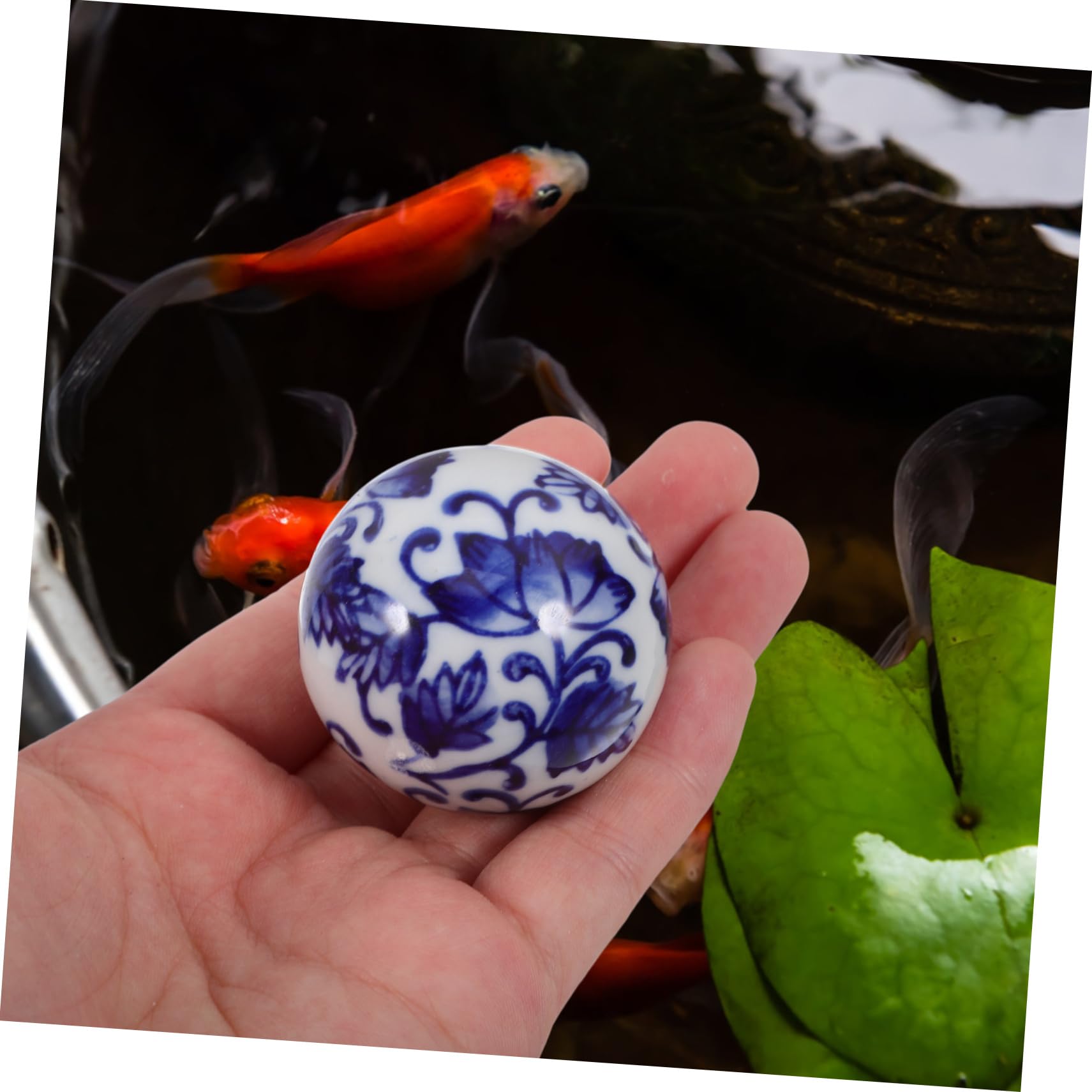 IMIKEYA 5 Sätze Schwimmkugel Aus Keramik Schwimmende Pflanze Dekorationen Für Aquarien Bezauberndes Aquarium-Ornament Betta-Panzer Rattankugeln Dekorative Schale Knospenvasen 3 Stück * 5