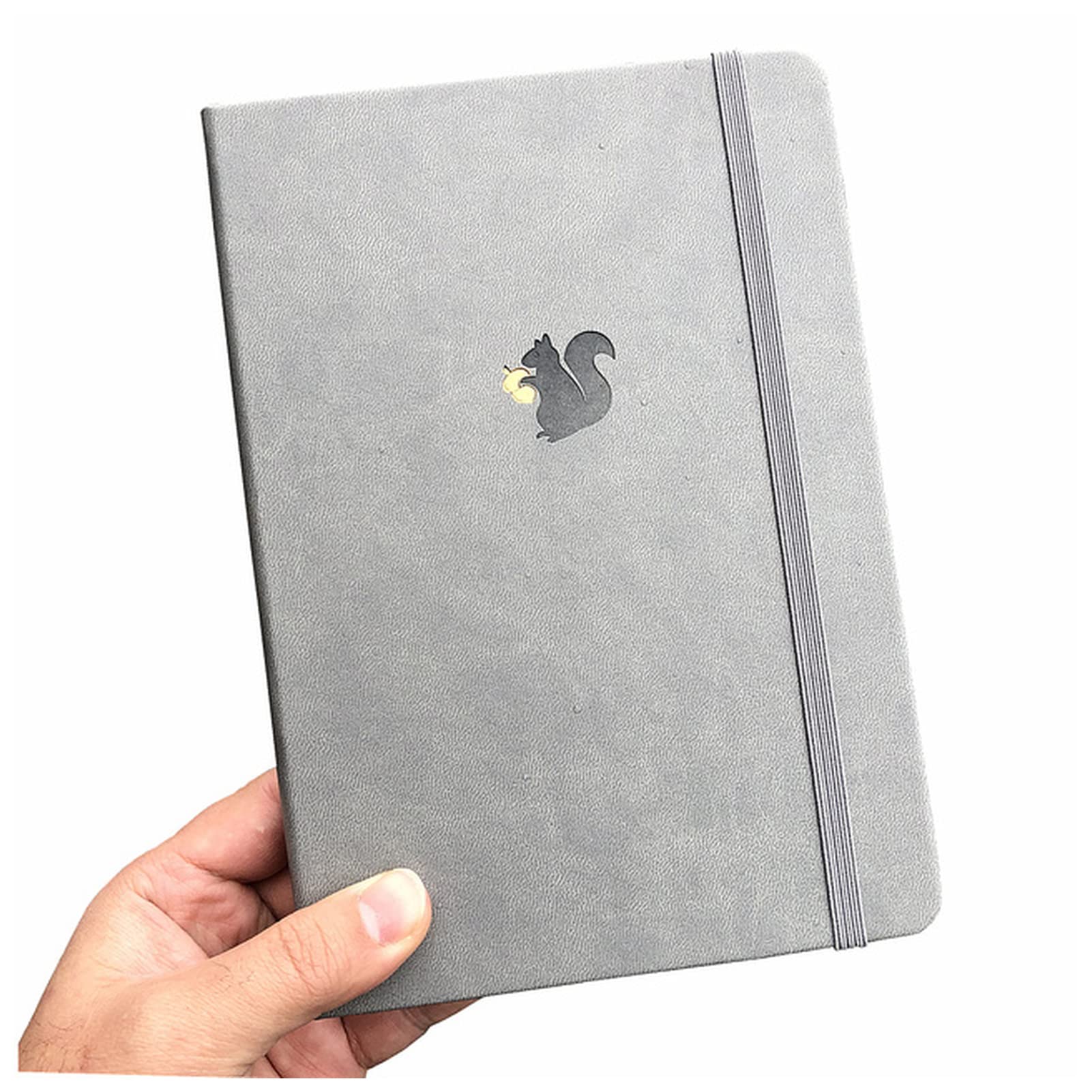 Carnet Skirrel Bullet Planner Dot Grid Notebook Journal et Sketkbook - Puce Cuir, Papier épais de 160gsm Carnet