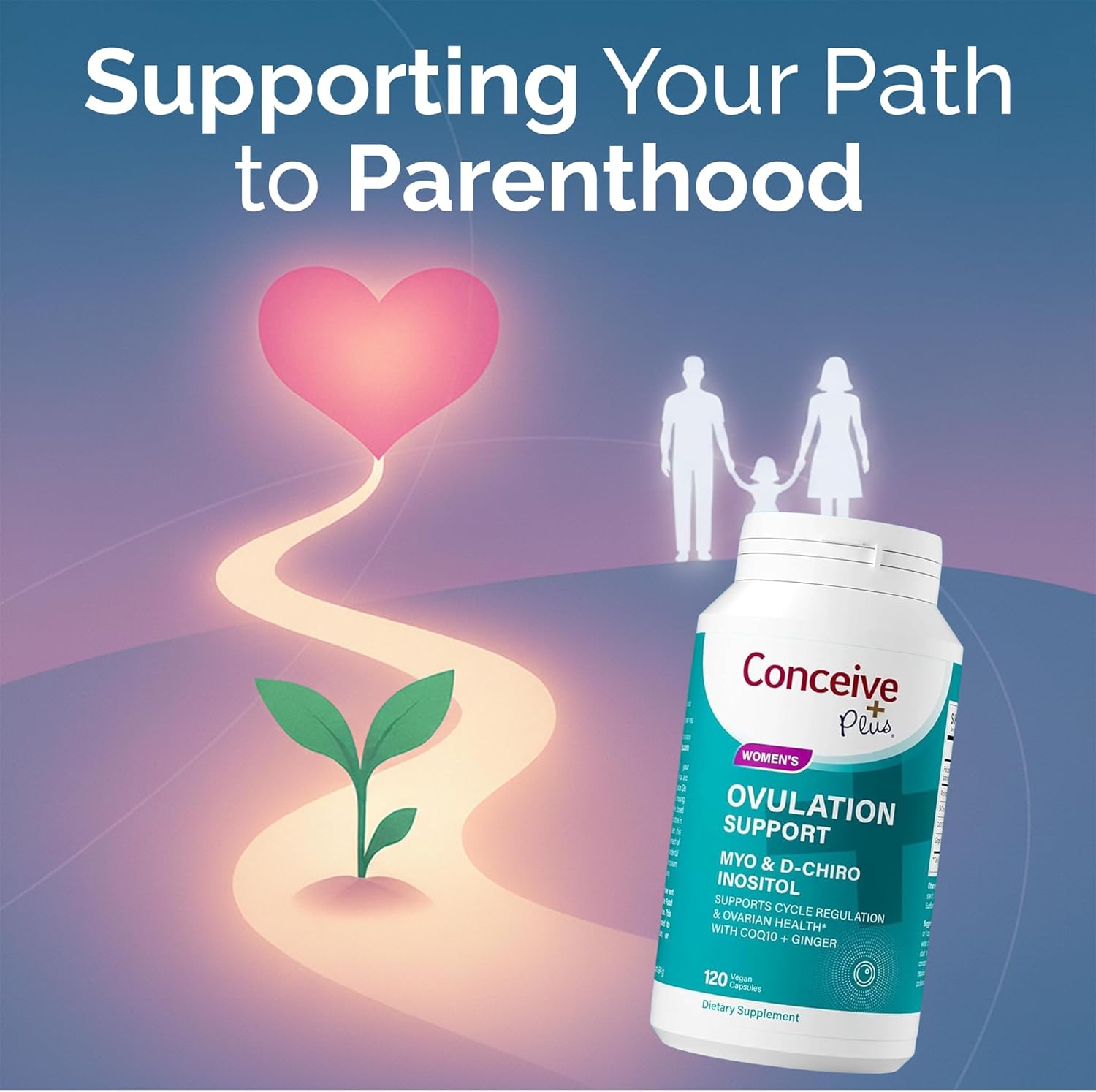 CONCEIVE PLUS Ovulation Support | Myo-Inositol & D-Chiro Inositol for Women Fertility | PCOS Supplements for Reproductive Health Hormone Balance for Women | COQ10, Folic Acid, Ginger | 30 Day Supply - Image 7