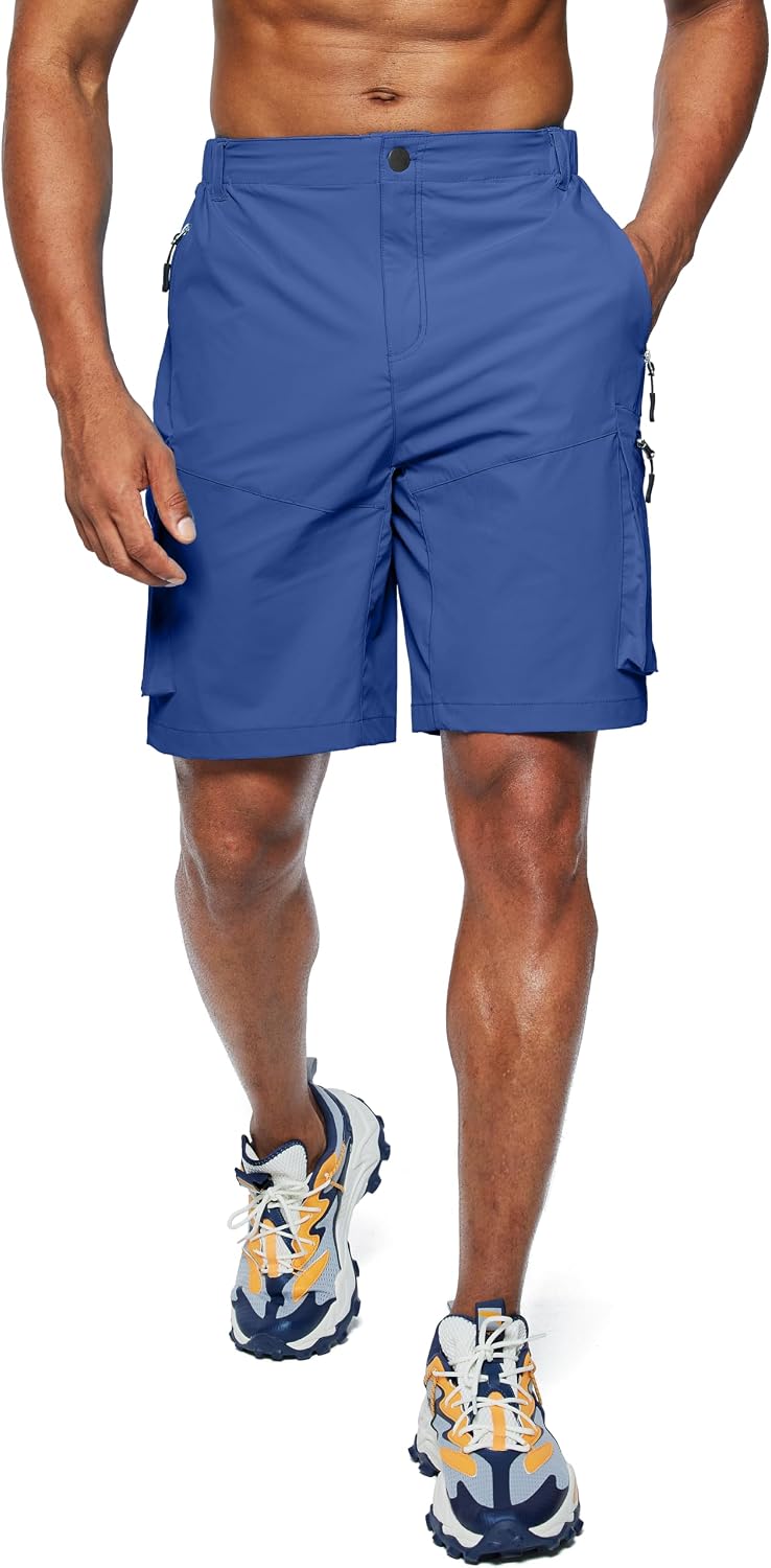 Pudolla Men's Hiking Cargo Shorts Multi Pockets Outdoor Travel Lightweight image 2