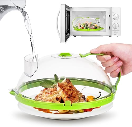 Cubierta para microondas para alimentos, cubierta de salpicaduras de microondas de 10 pulgadas, cubierta transparente para alimentos para