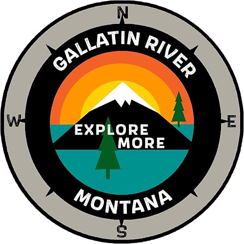 Miniatura 6 de Gallatin River, Montana - Explore More - Calcomanía para ventana de coche y camión de 3.5 pulgadas