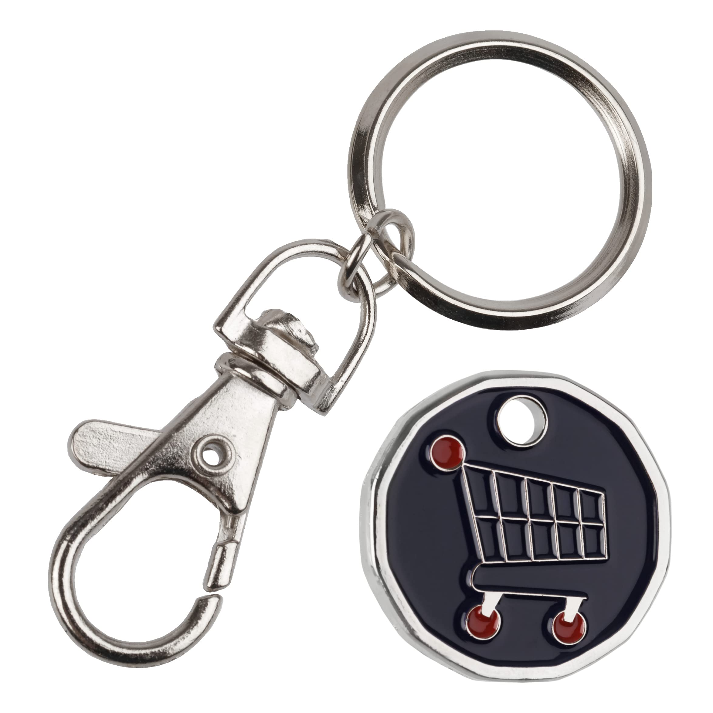 Harts 1 unit New Shape £1 coin Trolley Tokens Keyrings Supermarket Locker (Funky Trolley)