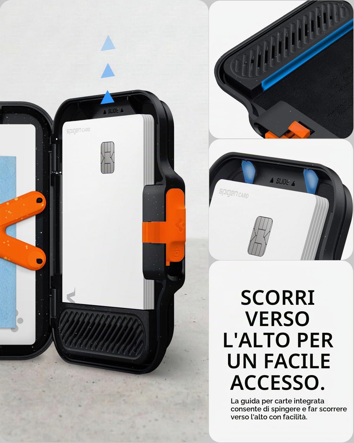 Spigen TinTap MagFit+ Portafoglio (5 carte) Magsafe Wallet Magnetico Portacarte Compatibile con iPhone 17/16/15/14/13/12 Modelle, Accessori MagSafe - Nero