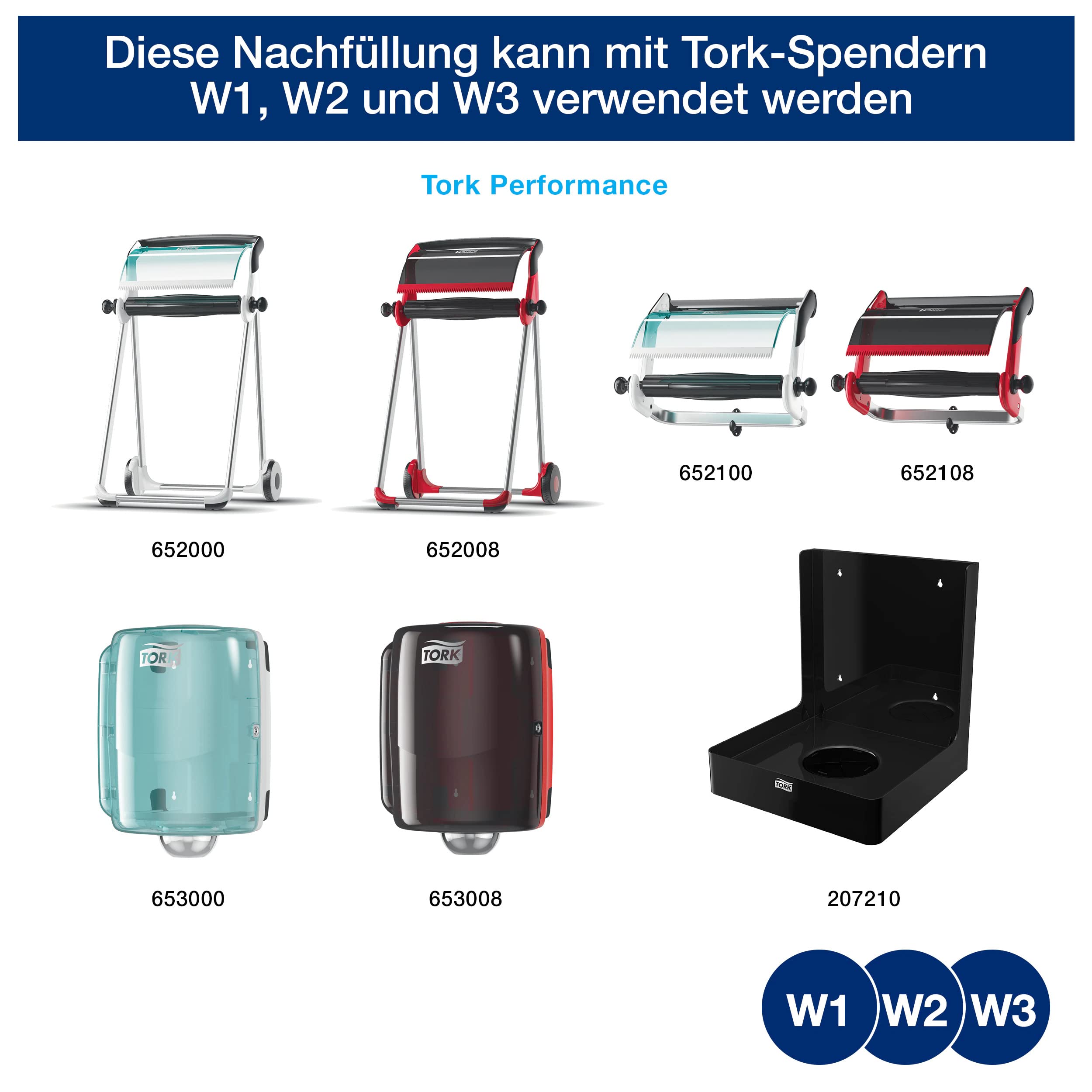 Tork Industrie Reinigungstücher Grau W1/2/3, Wiederverwendbar, 1 × 390 Tücher, 520337