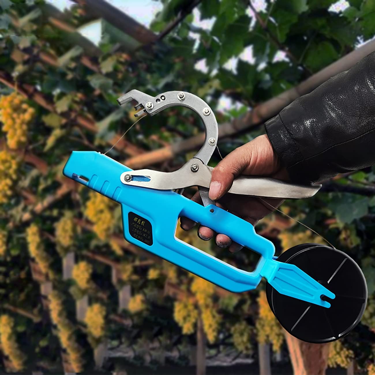 FAXIOAWA Legatrice Elettrica per Piante Senza Fili, Legatrice per Piante, Set per Legare Elettrico da Giardino con Nastro per Piante, Legatrice per Nastro per Innesto per Pomodoro UVA Verdure Fiore