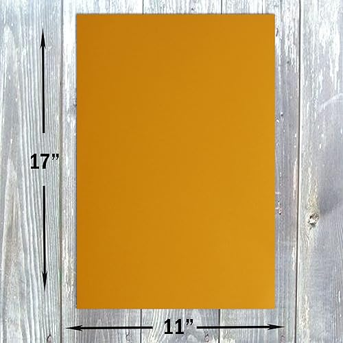 Hamilco Papel de cartulina de color 11x17 "Sun Gold Color Card Stock Paper Paquete de 50