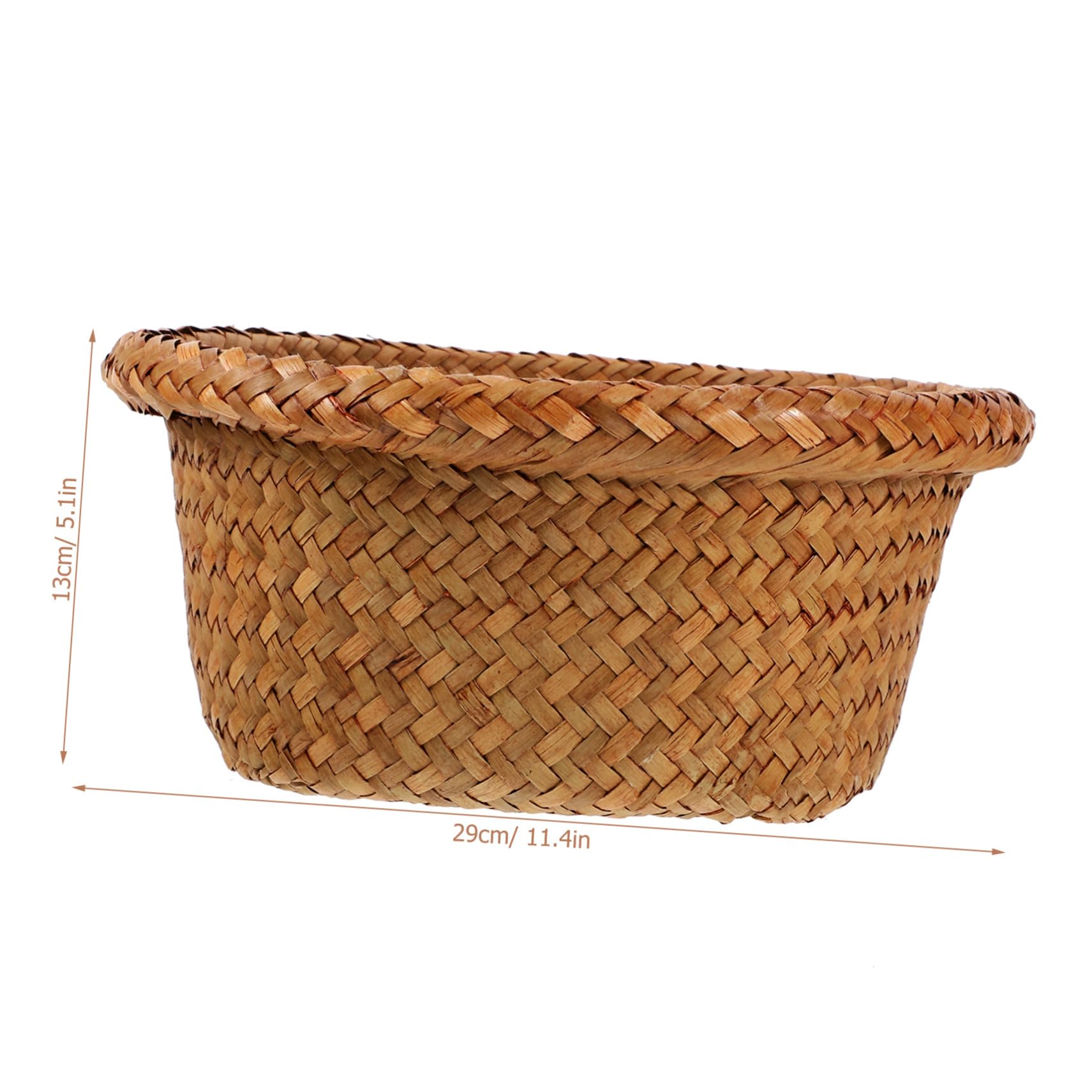 HEALLILY Woven Storage Basket Straw Basket for Kitchen Home Versatile Fruit Bread Holder Compact Design for Space-saving Storage Look