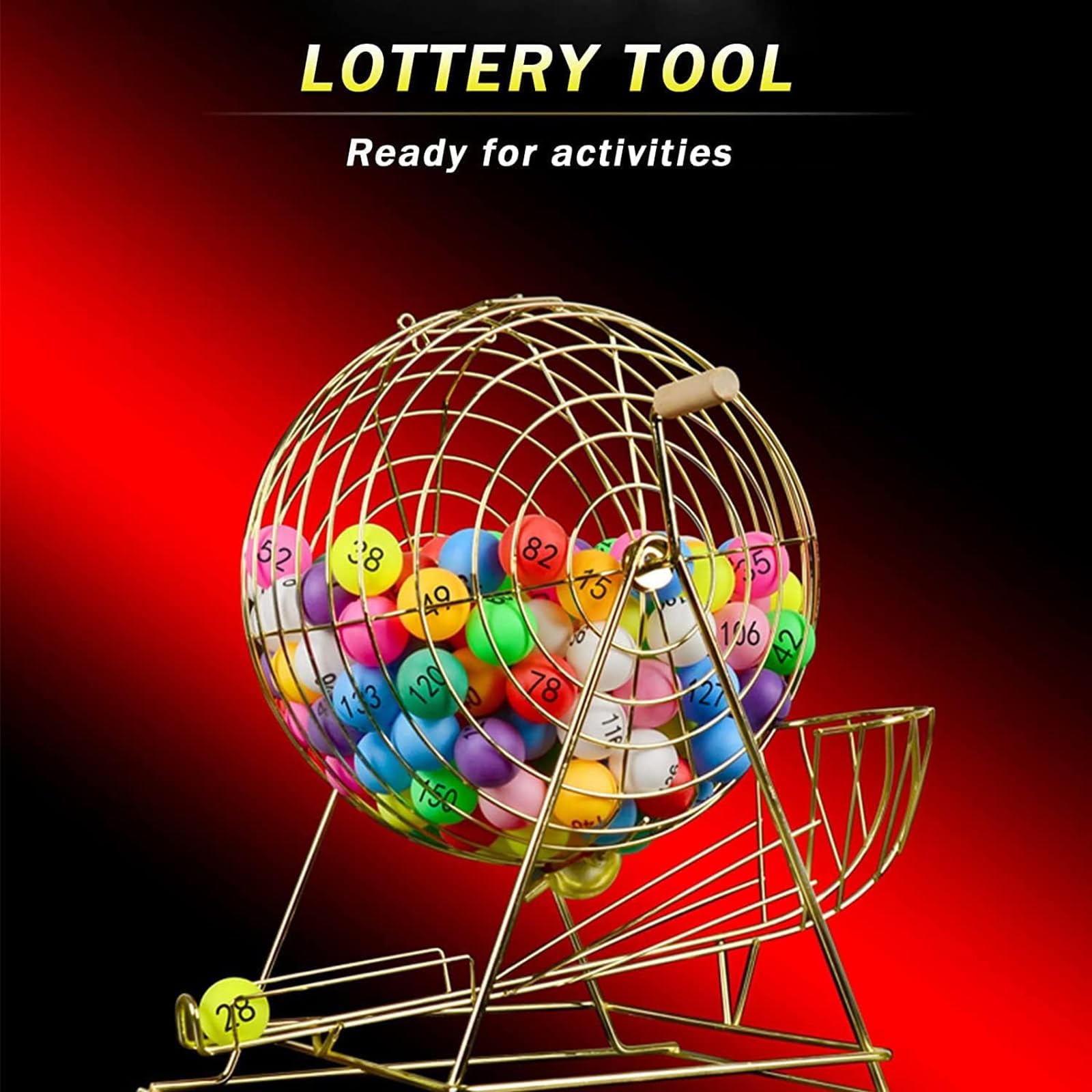 Klatka Do Gry W Bingo, Ręczna Metalowa Maszyna Do Loterii, Dwukolorowy Selektor Liczb Kulek, Rekwizyty Do Loterii, Odpowiednie Na Imprezy I Gry