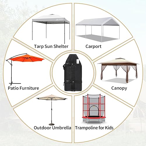 Miniatura 6 de Leader Accessories Paquete de 4 bolsas de arena para toldo, 30 lbpc con gran capacidad