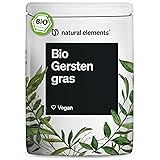 natural elements Bio Gerstengras Pulver 500g – 100% nachhaltig angebaut in Deutschland – für grüne Smoothies – Rohkostqualität, vegan, ohne unnötige Zusätze – laborgeprüfte Qualität
