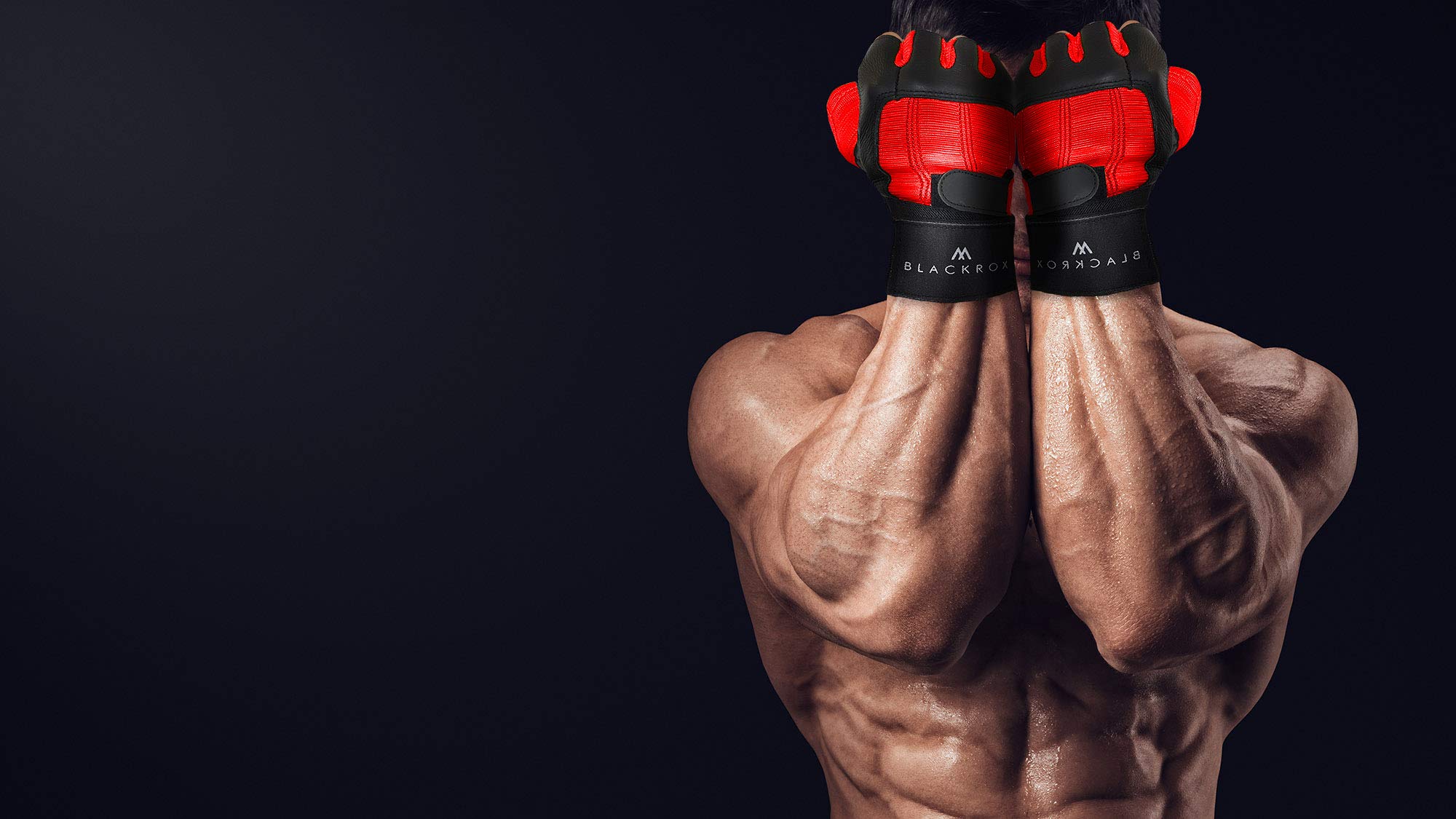 BLACKROX Guanti da fitness in vera pelle da uomo e da donna V3 Boston per sport di forza, guanti da ginnastica, bodybuilding