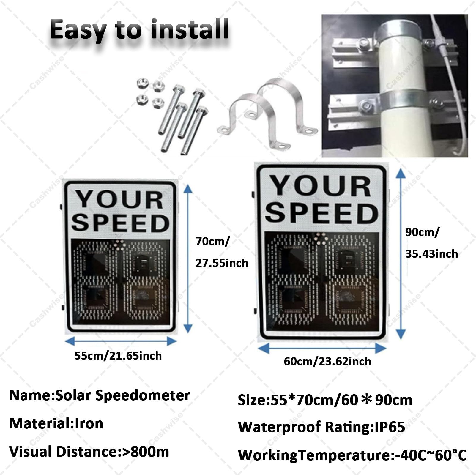 Señal de velocidad con radar solar para tráfico, pantalla LED inalámbrica con control remoto, alcance de detección de 200 metros, retroalimentación instantánea, resistente a la intemperie IP