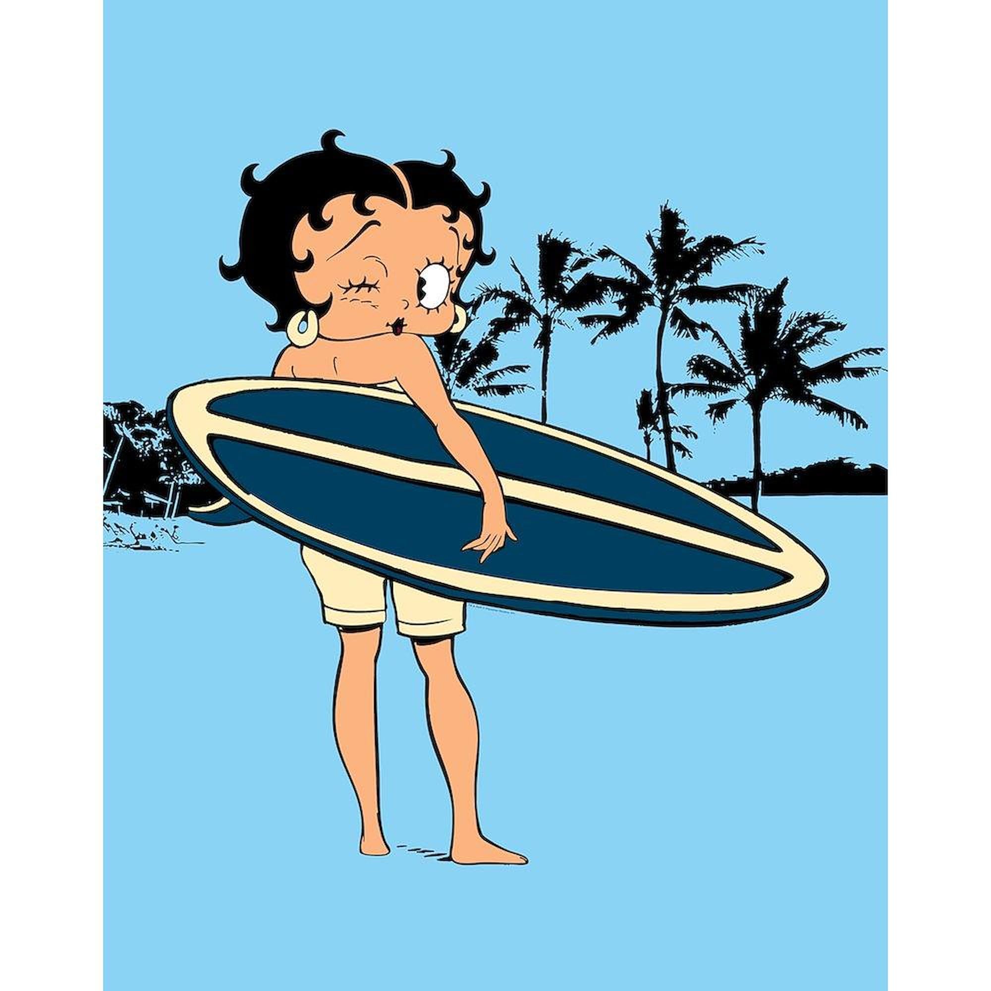 CafePress Betty Boop Surf Culture Twin Duvet Cover, Printed Comforter Cover, Unique Bedding,