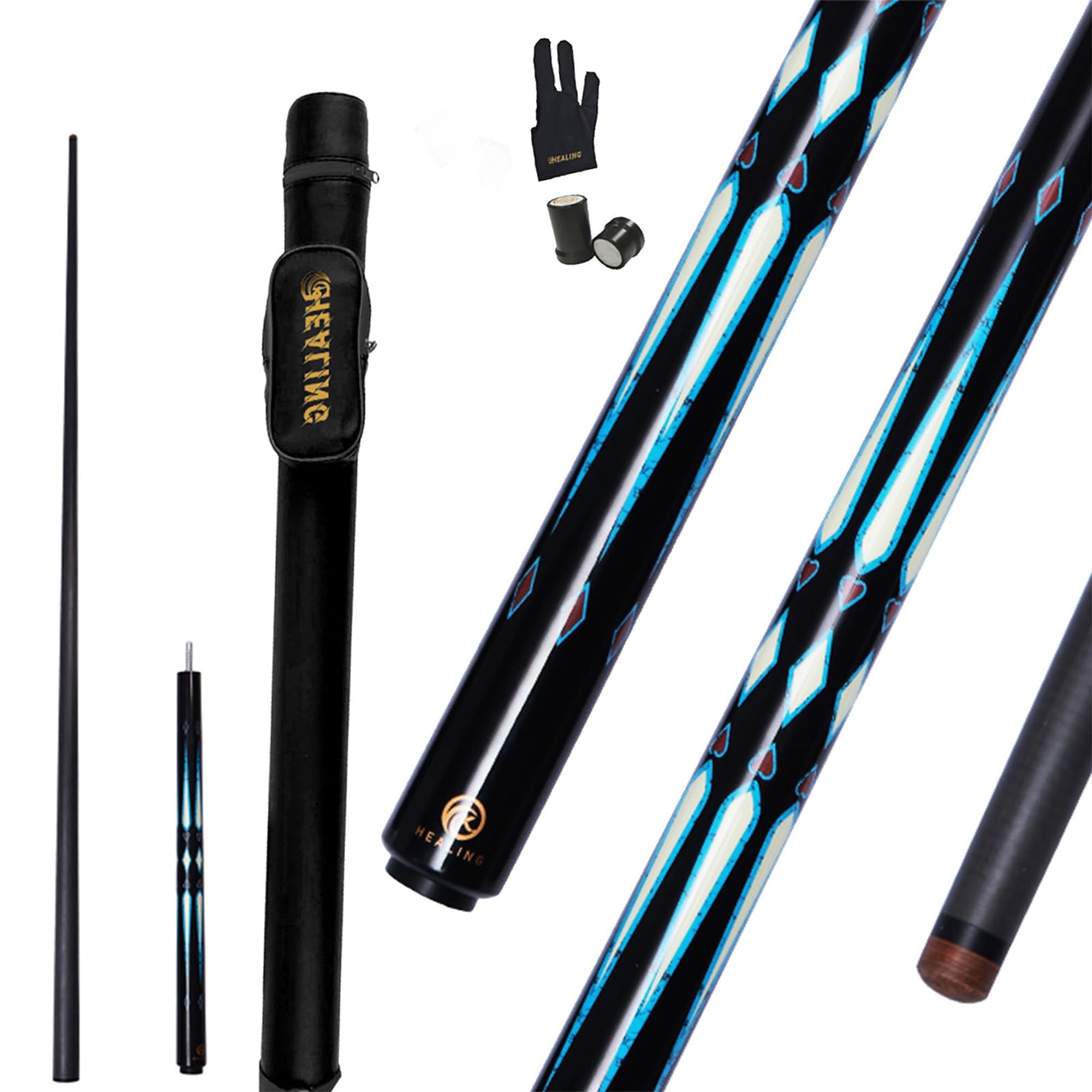 OKHEALING Professional Pool Cue 57 Inches - Premium Carbon