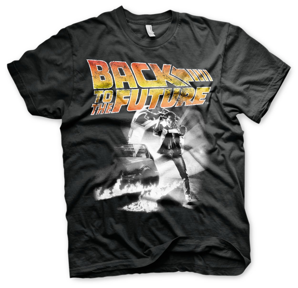 Back To The Future Men's Black Officially Licensed Poster Big & Tall T-Shirt (Black), 3X-Large