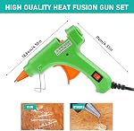 Mini Hot Glue Gun, 12 Pack Kids Hot Melt Arts Crafts DIY Glue Guns, Low Temp Glue Gun with Burn Protection & Safety Stand Holder for School Projects and Home Quick Repairs, 20 W, Multicolor