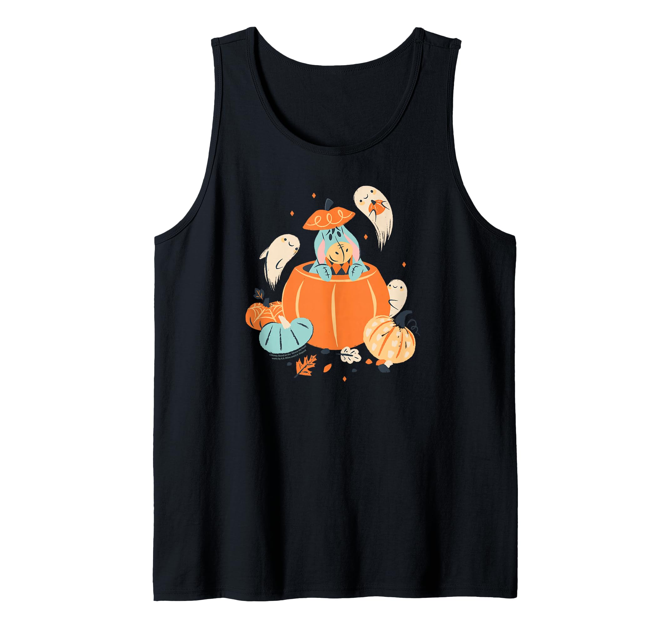 Disney Winnie the Pooh Eeyore Pumpkin & Ghost Pals Halloween Tank Top