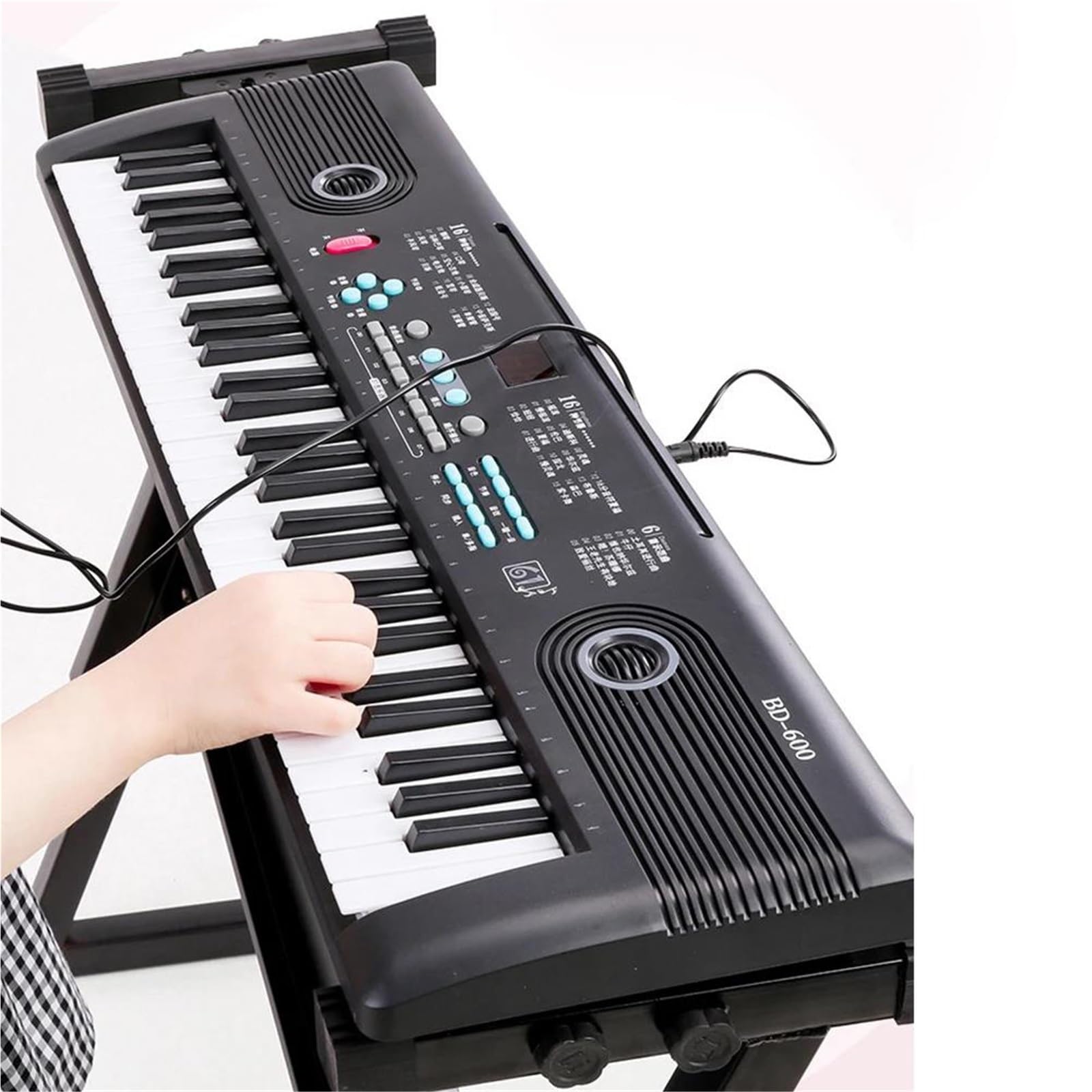 Elektroniczny Instrument Fortepianowy Profesjonalne Pianino Elektroniczne Klawiatura 61 Klawiszy Z Mikrofonem Przenośne