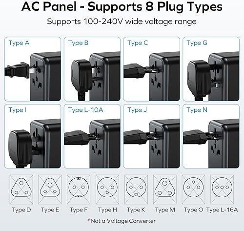 Miniatura 10 de MOMAX Adaptador de viaje universal adaptador de enchufe de viaje GaN de 65 W con enchufes UKEUAUUS cargador adaptador internacional 3USB-C PD y