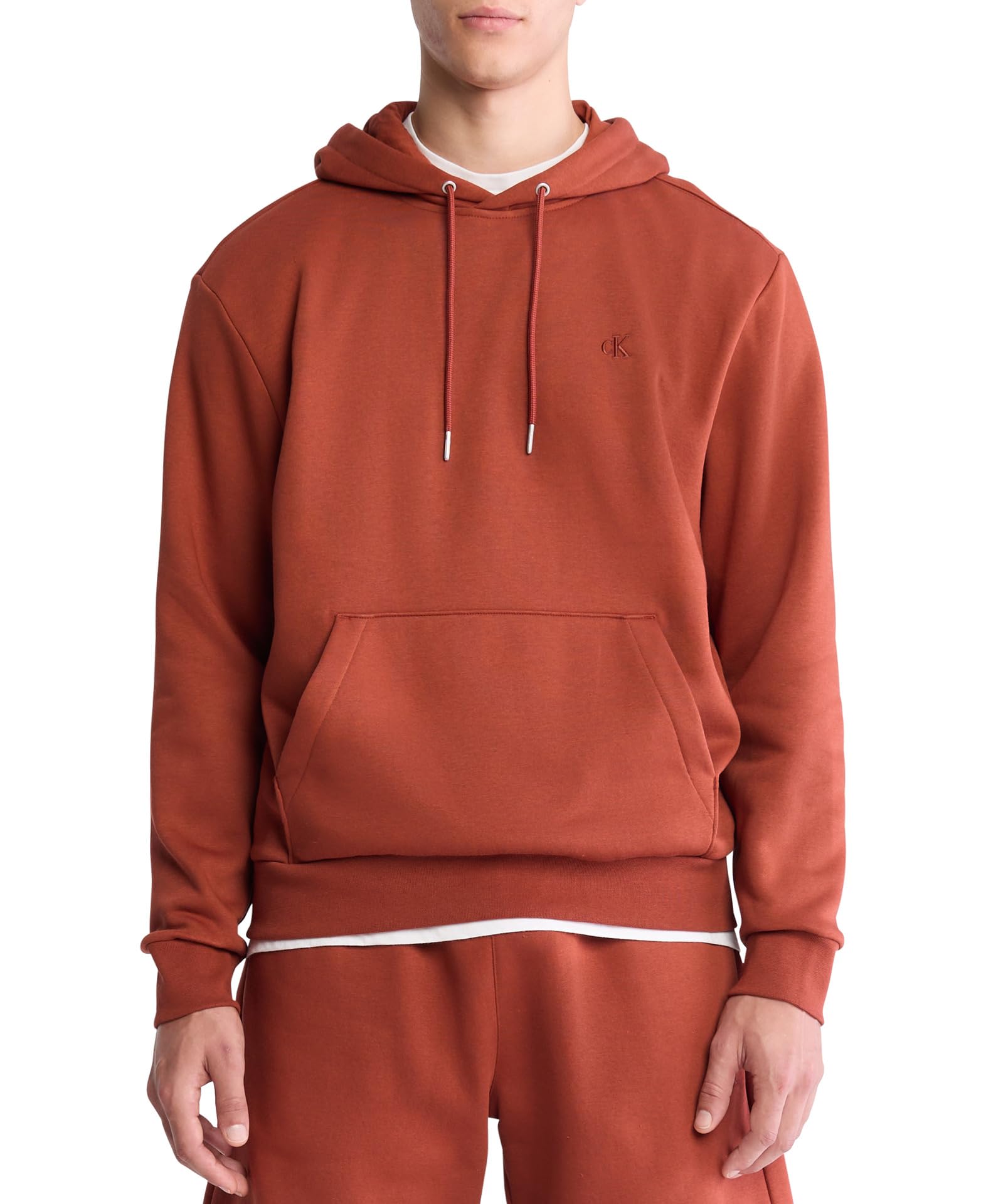 Calvin Klein Men's Monogram Logo Fleece Hoodie