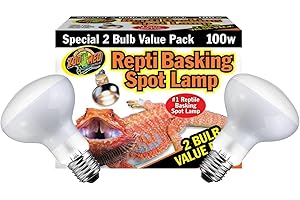 DBDPet's Bundle with Zoomed Repti Basking Spot 100w Heat Lamp Bulbs for Reptiles 2 Pack