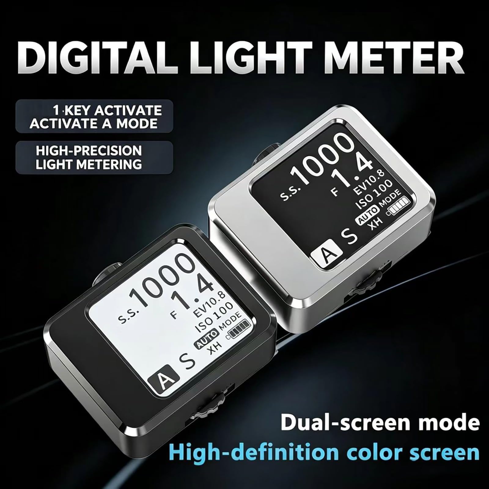 COYEUX Esposimetro Digitale Vintage per Pellicole Fotografiche, Misuratore di Esposizione Riflessa con Campo Visivo di 30°, Display OLED A Doppia modalità Ad Alta Precisione da 1,54" con