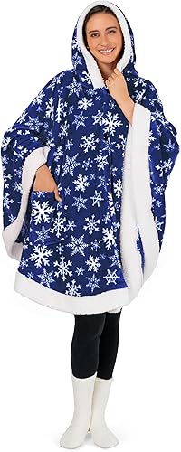 Miniatura 2 de PAVILIA Manta de vestir para mujeres adultas, acogedora manta de forro polar de felpa con capucha, chal súper suave, manta envolvente de ángel para
