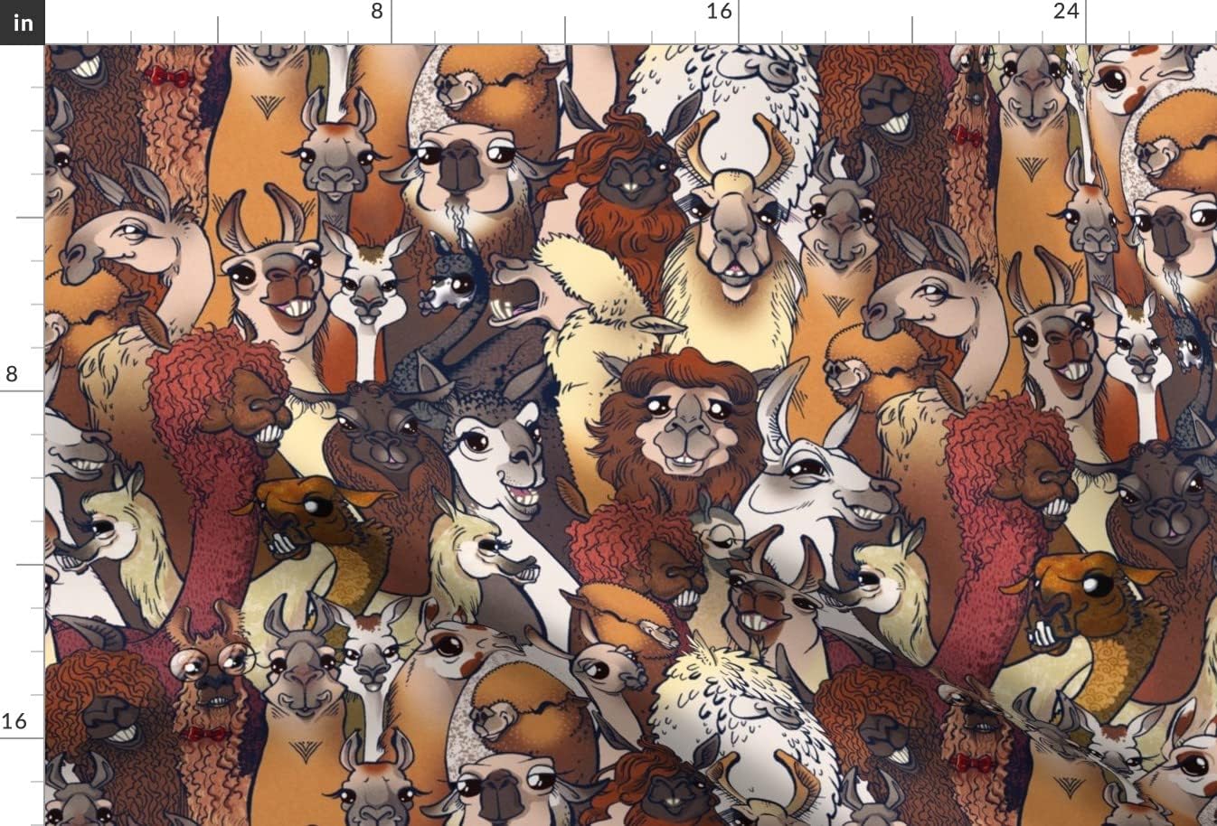 Spoonflower Fabric - Llamas Llama Alpaca Cute Printed on Upholstery Velvet Fabric Fat Quarter - Upholstery Home Decor Bottomweight Apparel