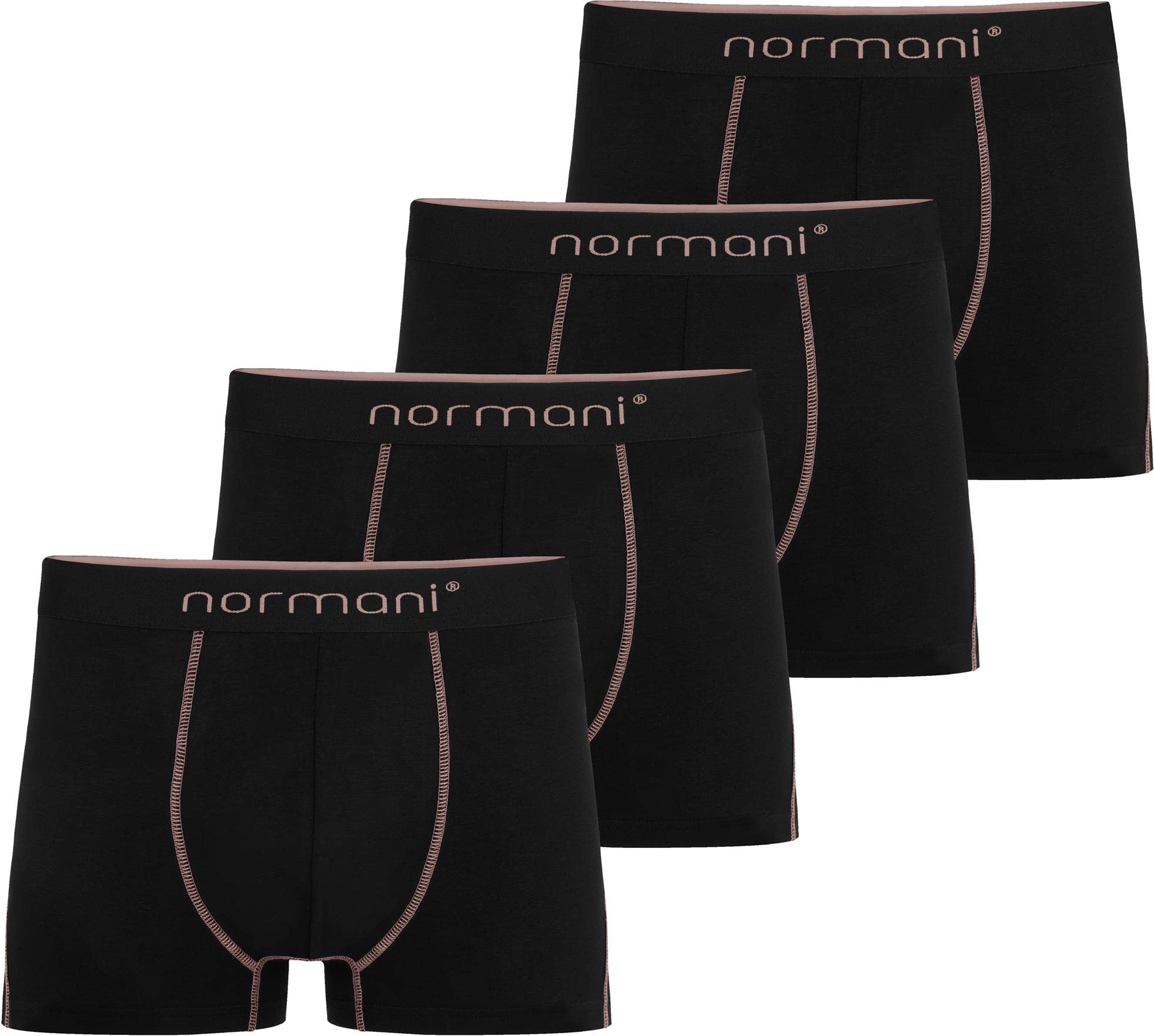 normani 4 x Bunte Boxershorts aus Baumwolle für Männer - Farbige Herren Retroshorts Unterwäsche in S - 4XL