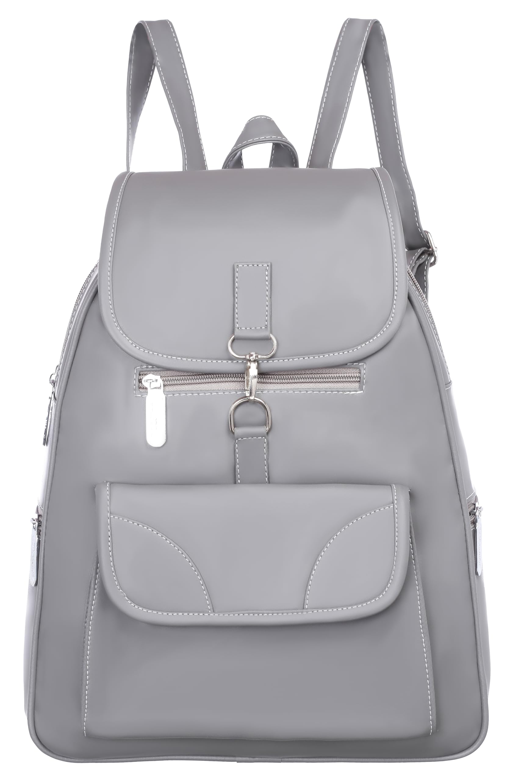 Vegan Leather 2 Compartment and 6 Pockets Water Resistant Stylish Fashion Ladies Backpack I School Bag I Student Backpack I College Bag I Women Trendy Travel Bag-05-picture-12