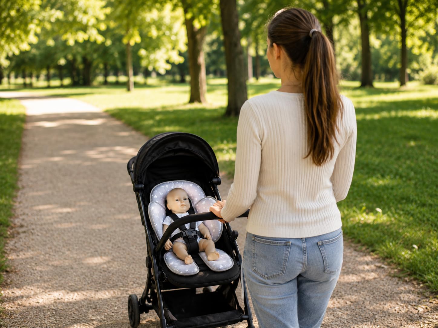 Riduttore Passeggino Universale per Ovetto Neonato Seggiolone Imbottito Traspirante Antisudore e Leggero Incluso Set Ganci Passeggino Universali Non uso auto