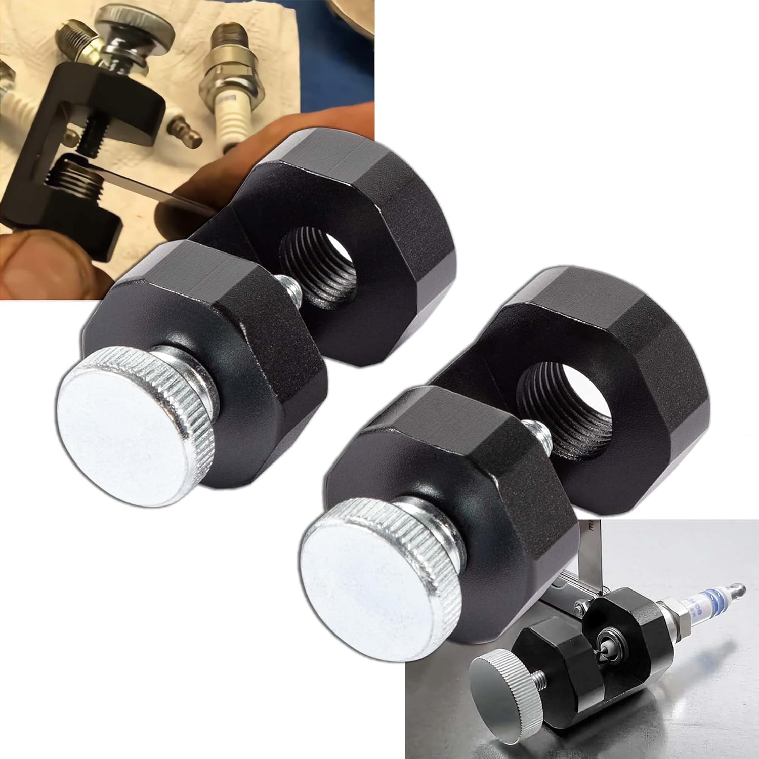 12mm & 14mm Engine Spark Plug Caliper, Black Universal