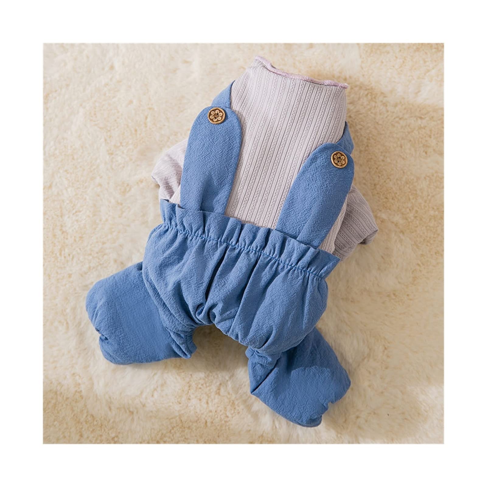 Salopette pour chien de petite et moyenne taille coton bleu XS