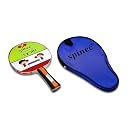 Spinec Tyro Table Tennis Bat Black Red (1 Racket) | Perfect for Family & Beginners | Colored Handle Shake Hand Grip TT Paddle gallery image