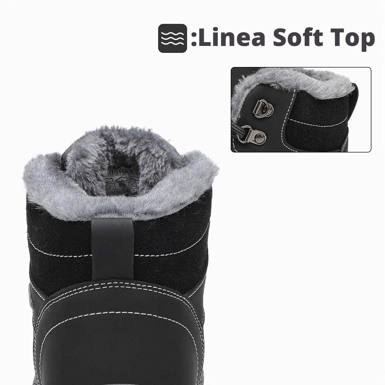 Mishansha Scarponcino Foderata - Caldo Antiscivolo Comode, Unisex Adulto