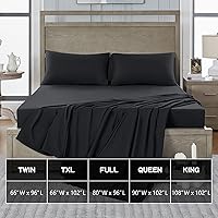 Vista 5 de FreshCulture Full Flat Sheet - Hotel Quality Full Flat Sheet Only - Brushed Microfiber Top Sheet - Ultra Soft & Breathable - Wrinkle-Free - Easy