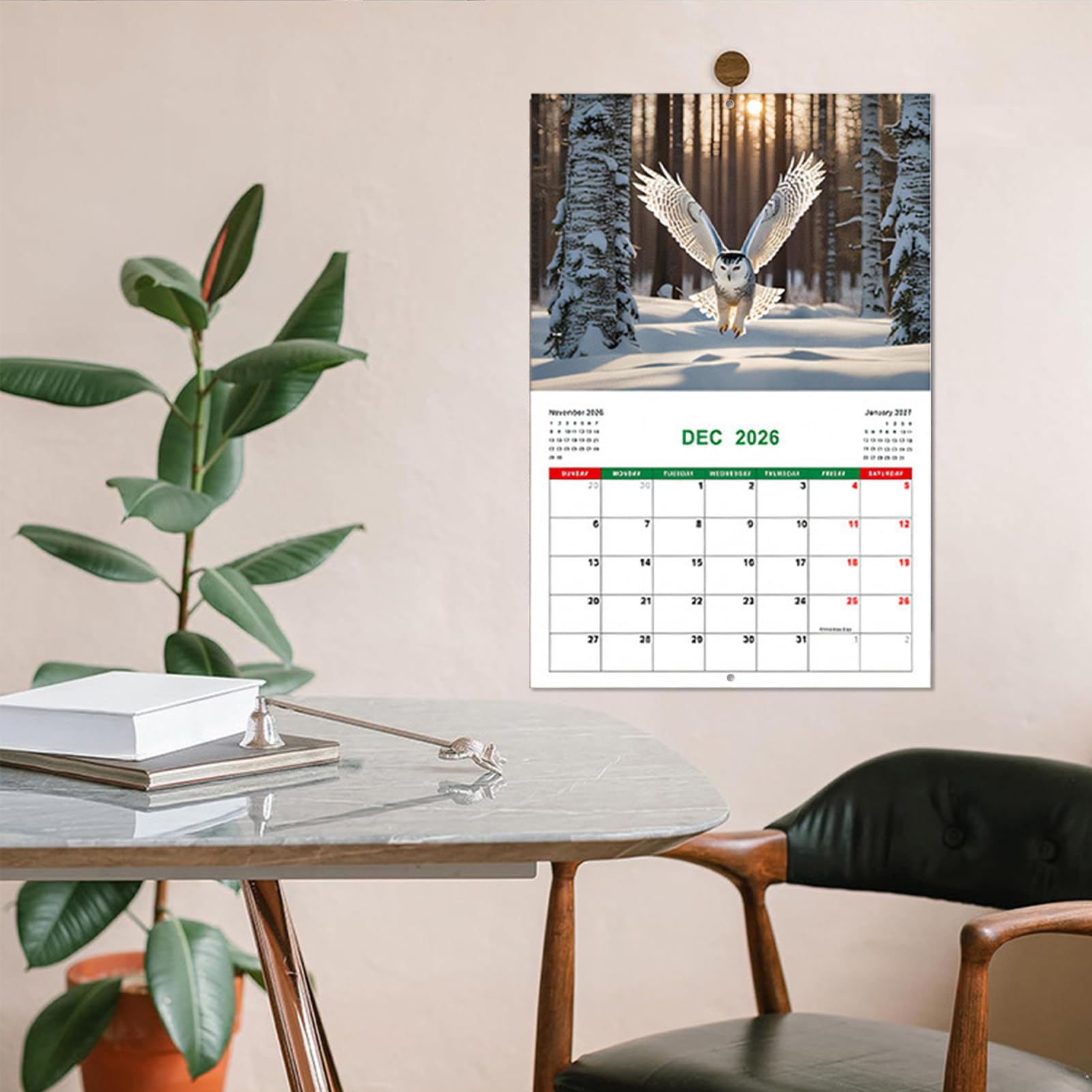 Calendarios de pared y escritorio de lechuzas - Diseño Exclusivo y Elegante