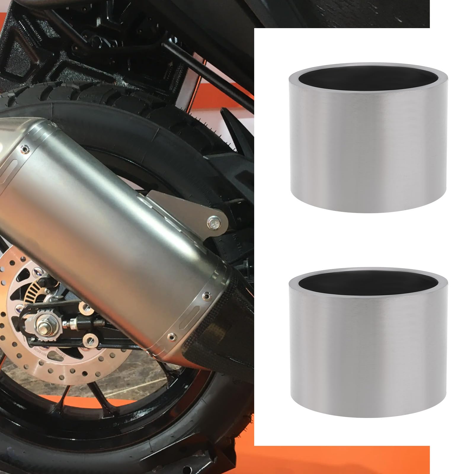 2 Pezzi Tenuta per Scarico Moto OD 40 Mm ID 35 Mm Guarnizione per Marmitta con Diametro Interno 35 Mm