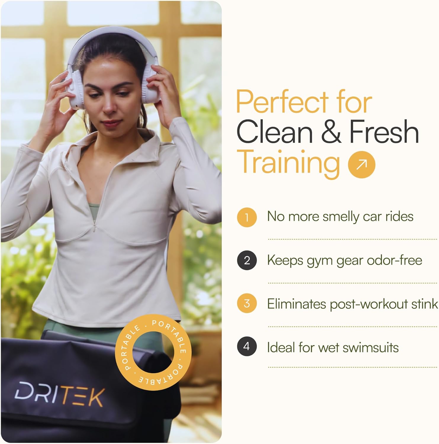 Wet Gym Clothes Bag Waterproof - Odor, Smell Proof Wet Bag for Swimsuit & Gym Use, Designed for Sweaty Clothes - Gym Laundry Bag - Ideal for Travel, Swimming, And Sports!