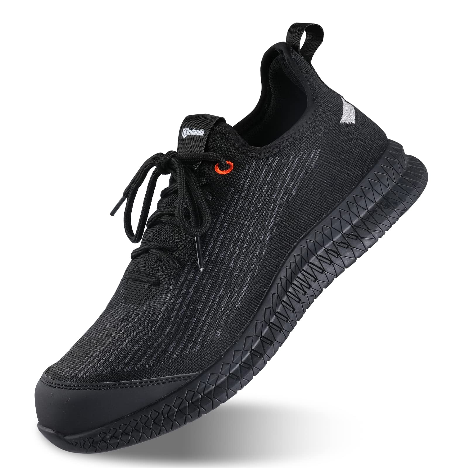 ANDANDA Steel Toe Shoes for Men Indestructible Slip On Work Shoes Breathable Comfortable Safety Shoes Non Slip Puncture Proof Steel Toe Sneakers for Men