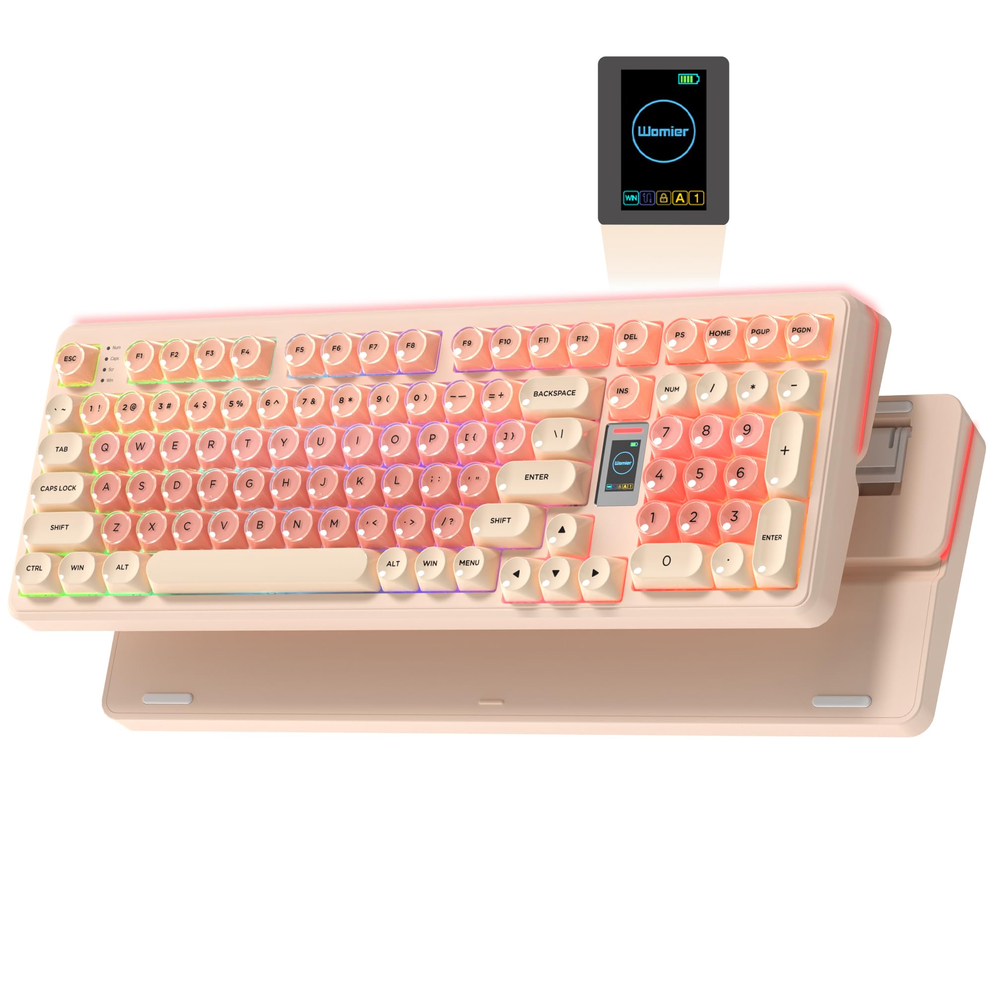 Keymatic WK98 Foundation Mechanical Keyboard, Pink Creamy Gaming Keyboard