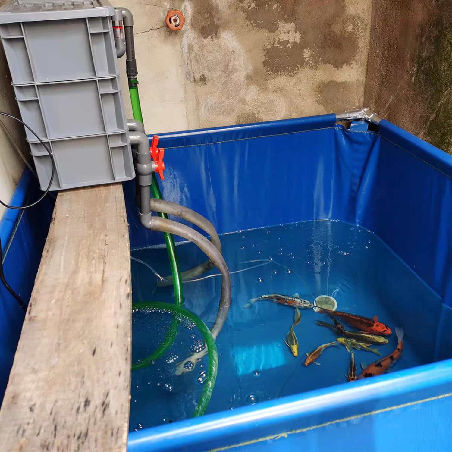 Portable Foldable Canvas Fish Pond - Above Ground Water Tank for Koi Breeding, Garden Irrigation, Outdoor Water Storage, Easy Setup, Durable, Lightweight, Ideal for Backyard Use